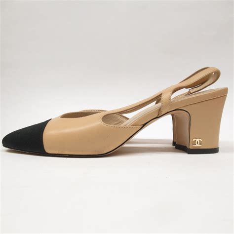 chanel two tone slingbacks price in france|Chanel pumps beige and black.